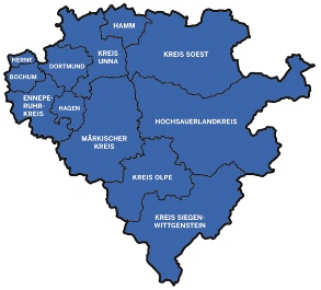 Karte des Regierungsbezirks