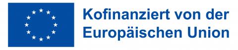 Wappen der EU mit dem Schriftzug: Kofinanziert von der Europäischen Union