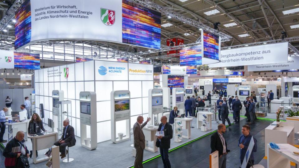 Blick auf den NRW-Stand bei der bauma 2022