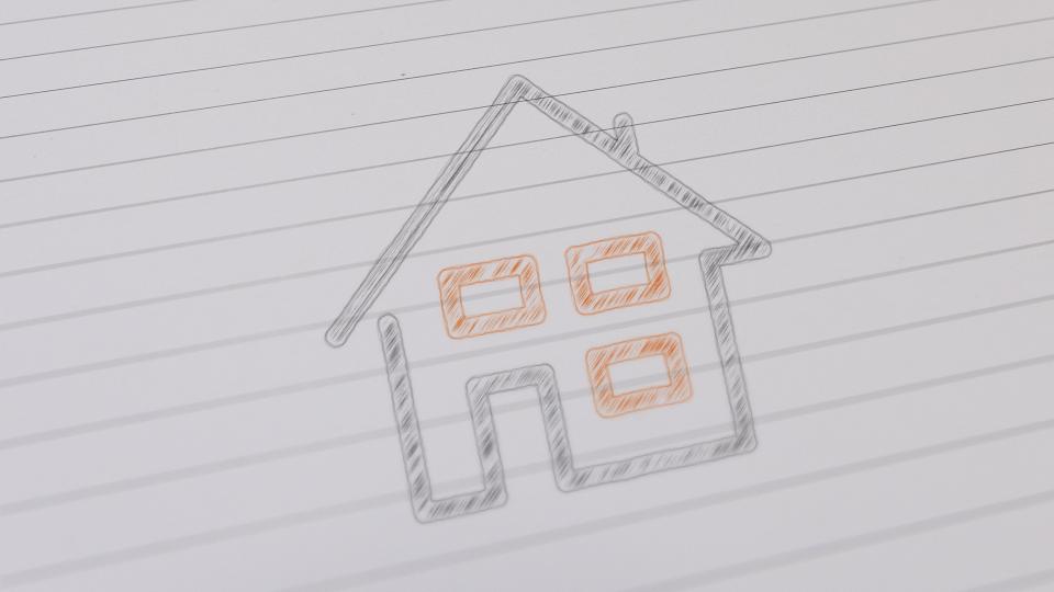 Zeichnung eines Hauses
