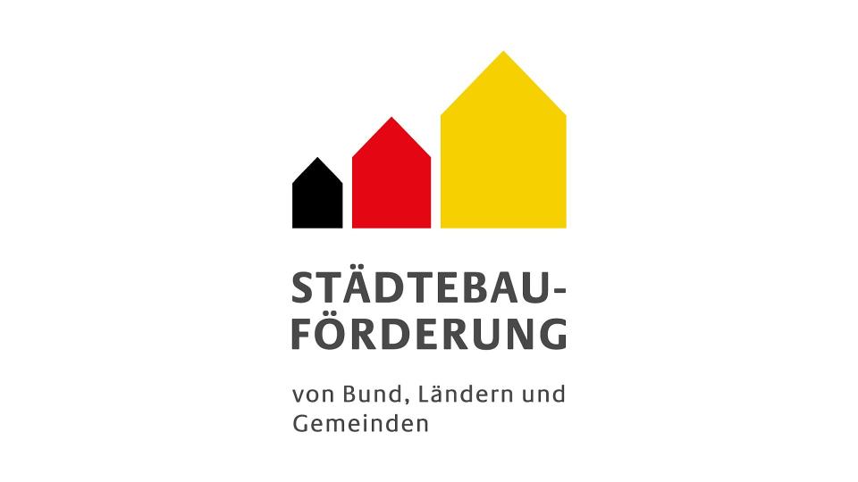 Abgebildet ist das Logo der Städtebauförderung von Bund, Ländern und Gemeinden. 