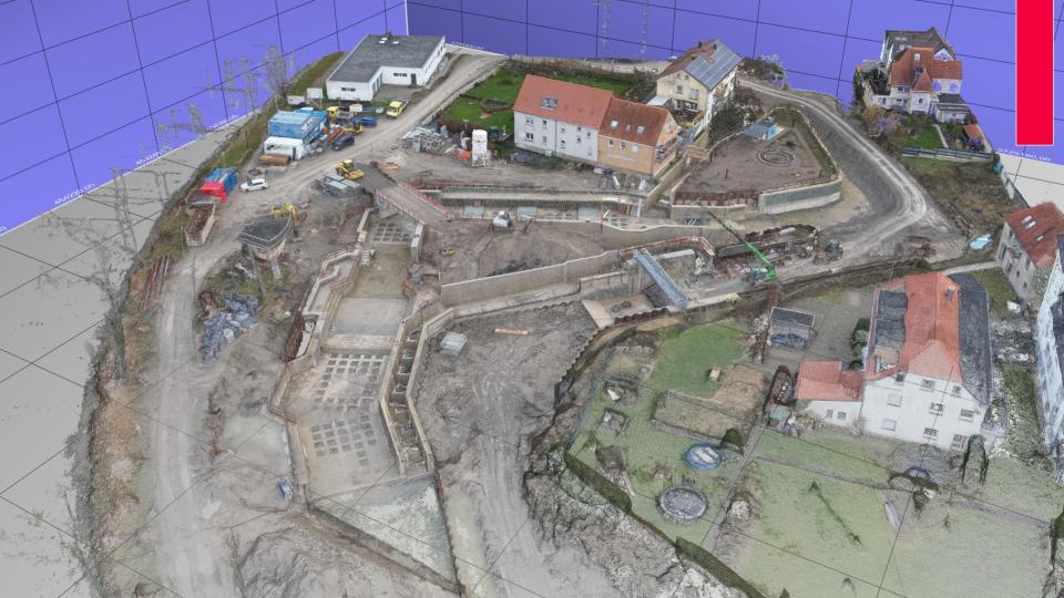 3-D Modell einer Flusslandschaft