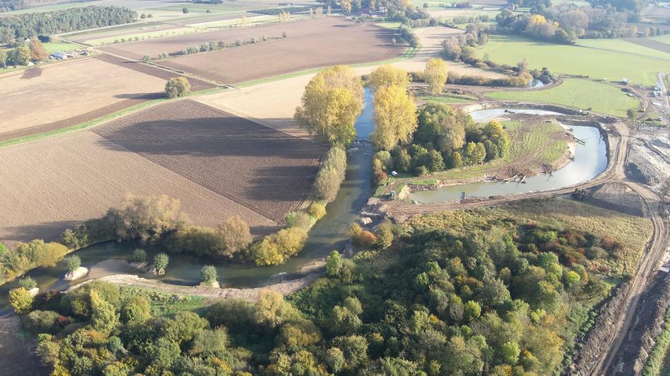 Luftaufnahme der Baustelle