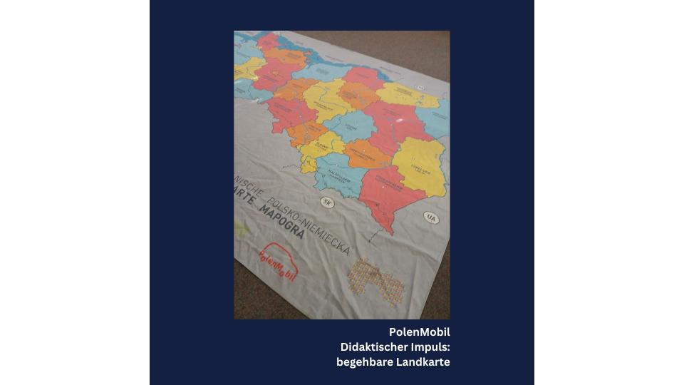 Abgebildet ist eine begehbare Landkarte. 