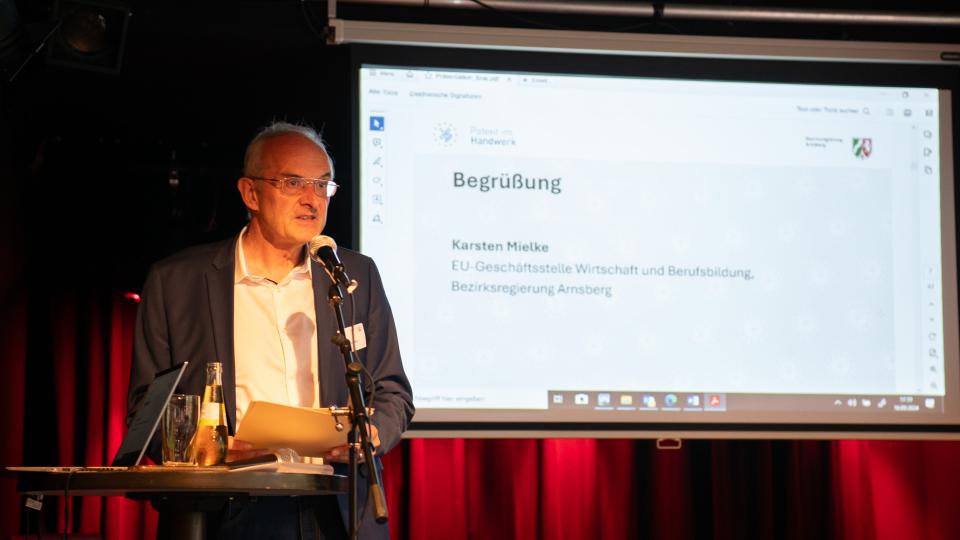 Abgebildet sind Eindrücke zu einer Veranstaltung von Patent in NRW.