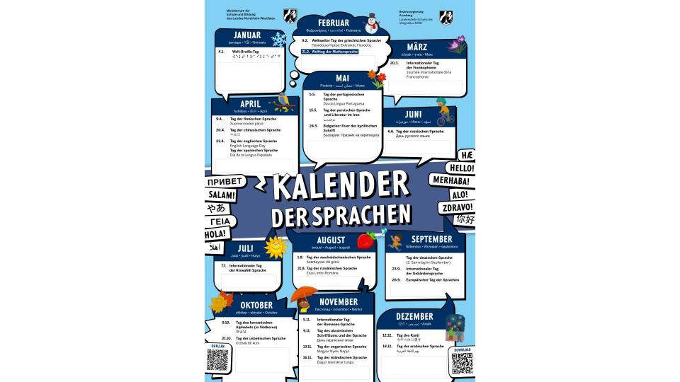 Abgebildet ist der Kalender der Sprachen.