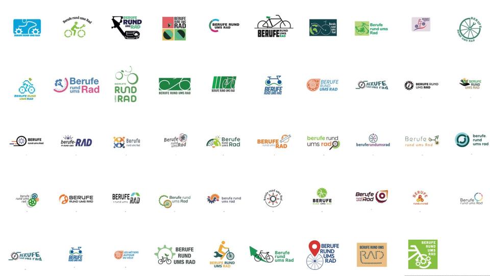 Abgebildet sind Sponsoren des Logowettbewerbs „Berufe rund ums Rad“.