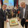 (v. l.) Bürgermeister Uwe Schmalenbach und Regierungspräsident Hans-Josef Vogel 