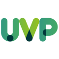 Das Logo zeigt die drei Buchstaben UVP in grüner Schrift.