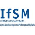 Abgebildet ist das Logo des Instituts für fachorientierte Sprachbildung und Mehrsprachigkeit (IfSM) der Universität Duisburg-Essen.