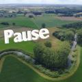 Luftaufnahme der Lippe mit dem Wort Pause