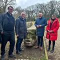 Besichtigung Gethmannschen Garten in Hattingen Blankenstein: Baudezernent Jens Hendrix, Regierungspräsident Heinrich Böckelühr, Bürgermeister Dirk Glaser, Büroleiterin RP Anahita Roßmann.